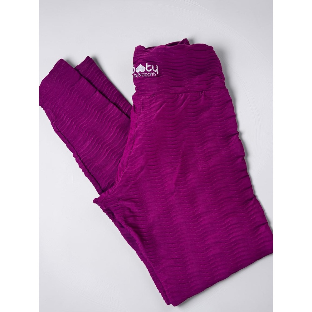 Booty by Brabants Croco Leggings Burgundy Red One Size High Waist